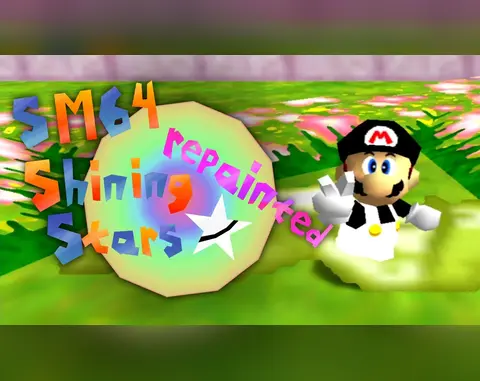 SM64 Shining Stars Repainted (Super Mario 64 ROM hack)