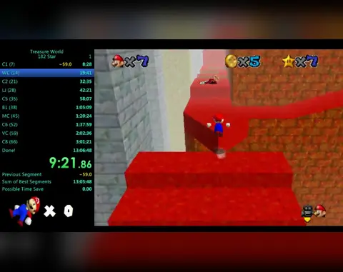 Super Mario Treasure World (Super Mario 64 ROM hack)